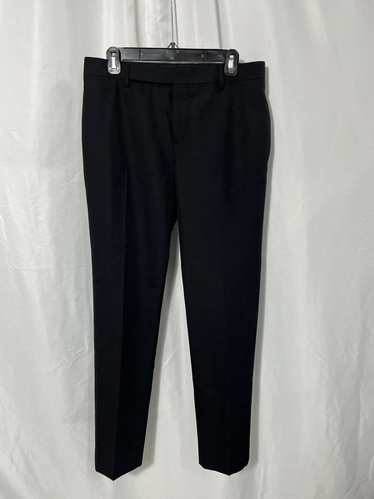 Saint Laurent Straight-Leg Trousers in Black Wool