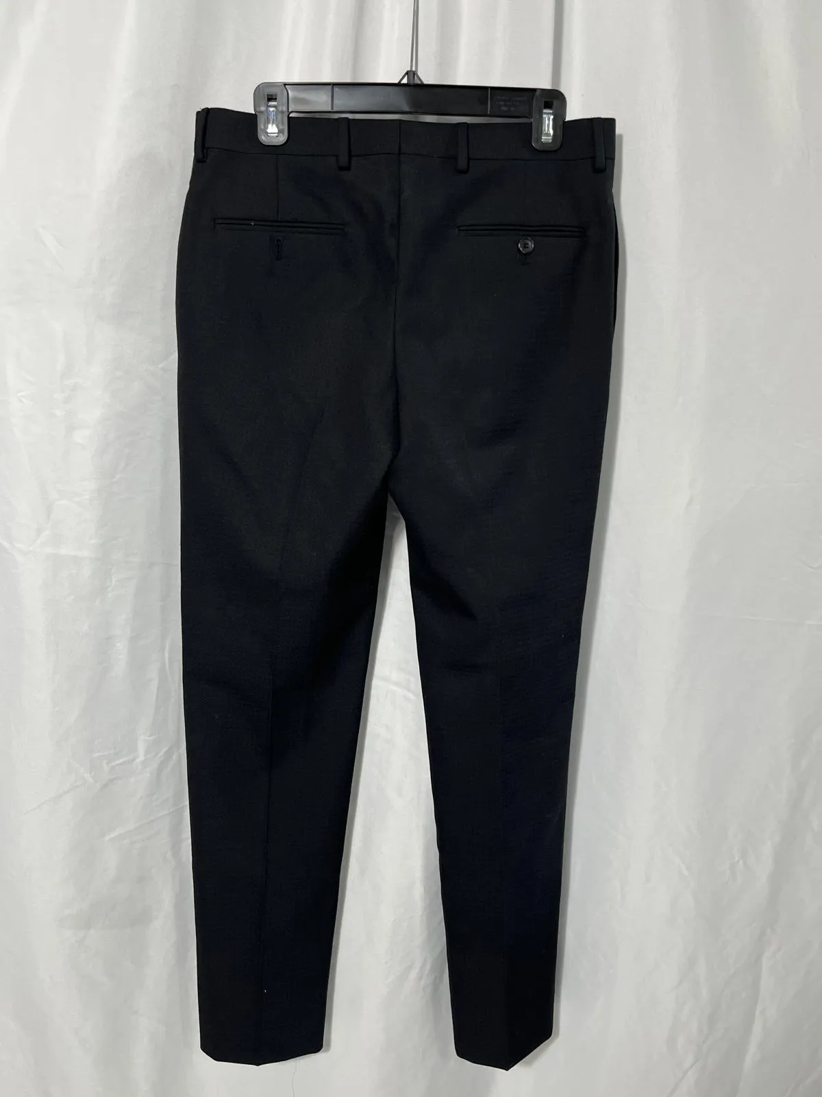 Saint Laurent Straight-Leg Trousers in Black Wool