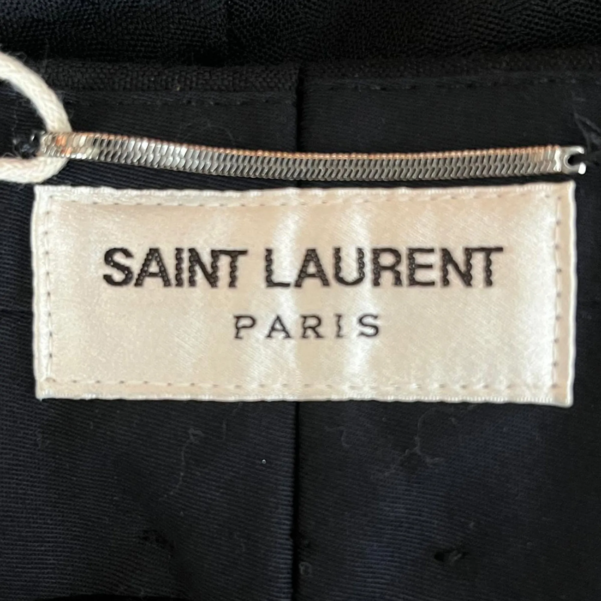 Saint Laurent Straight-Leg Trousers in Black Wool