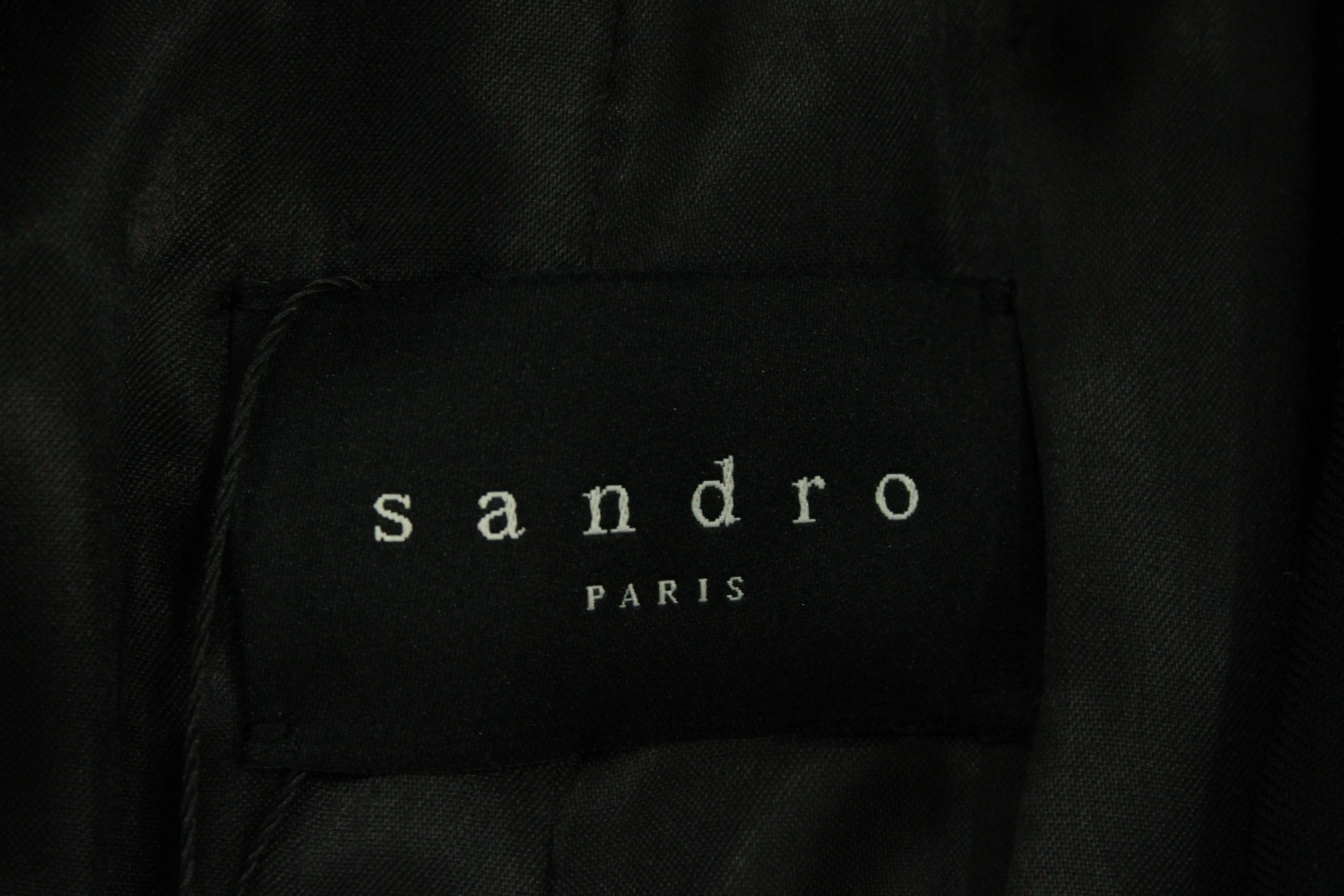 Sandro Suit Jacket in Black Wool