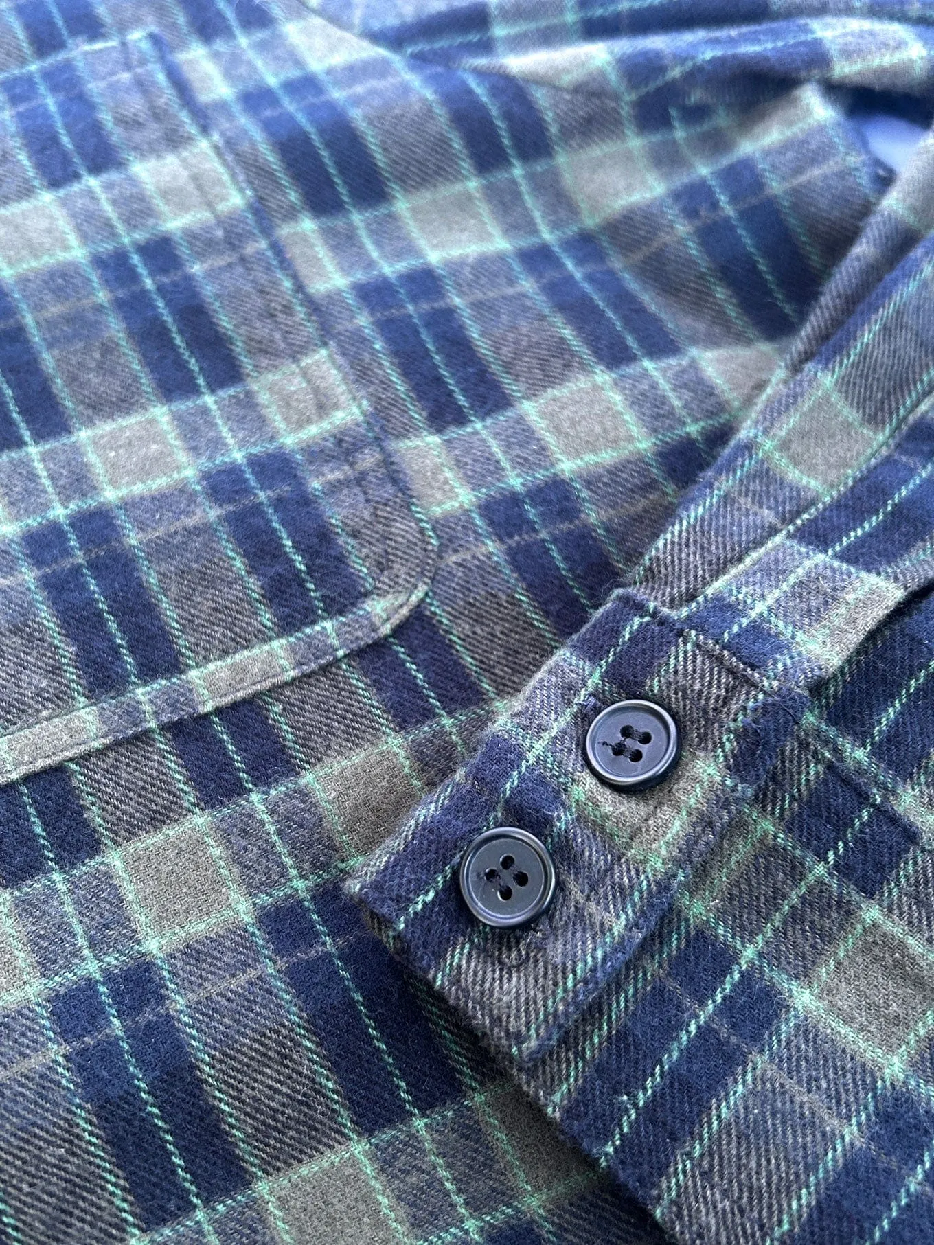 Santi Men's Organic Cotton Flannel Shirt | Navy