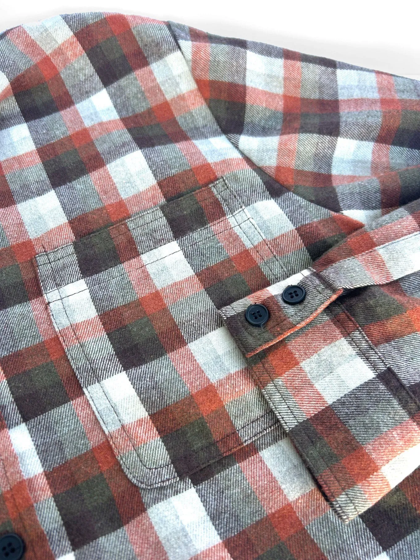 Santi Men's Organic Cotton Flannel Shirt | Oat