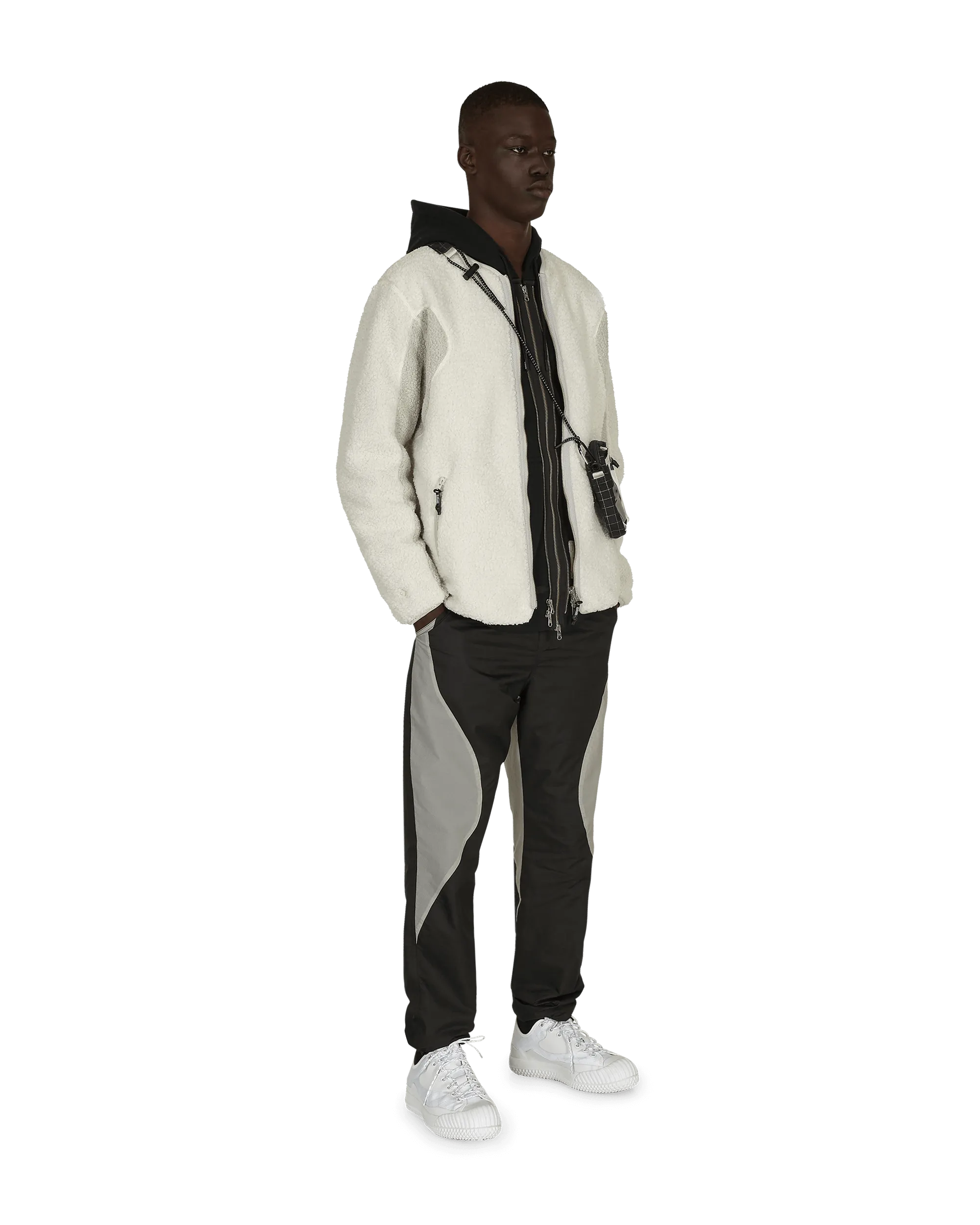 Slam Jam Sherpa Reversible Jacket Grey