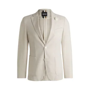 Slim-fit blazer in micro-patterned fabric