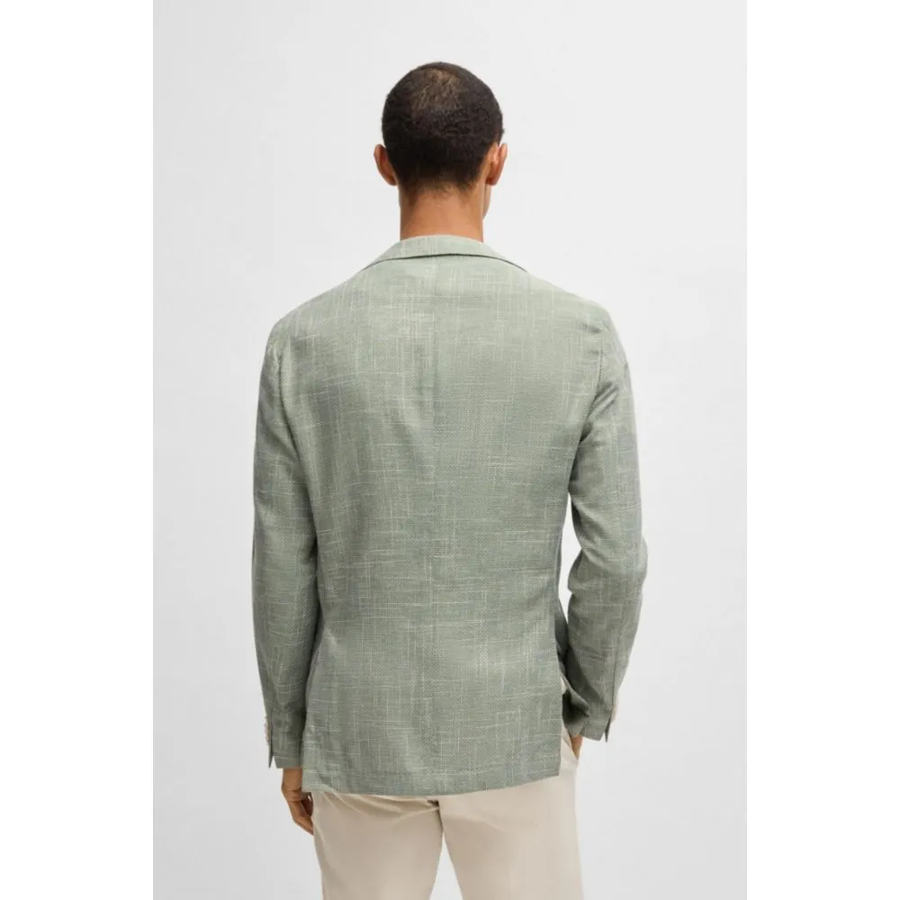 Slim-fit blazer in micro-patterned fabric