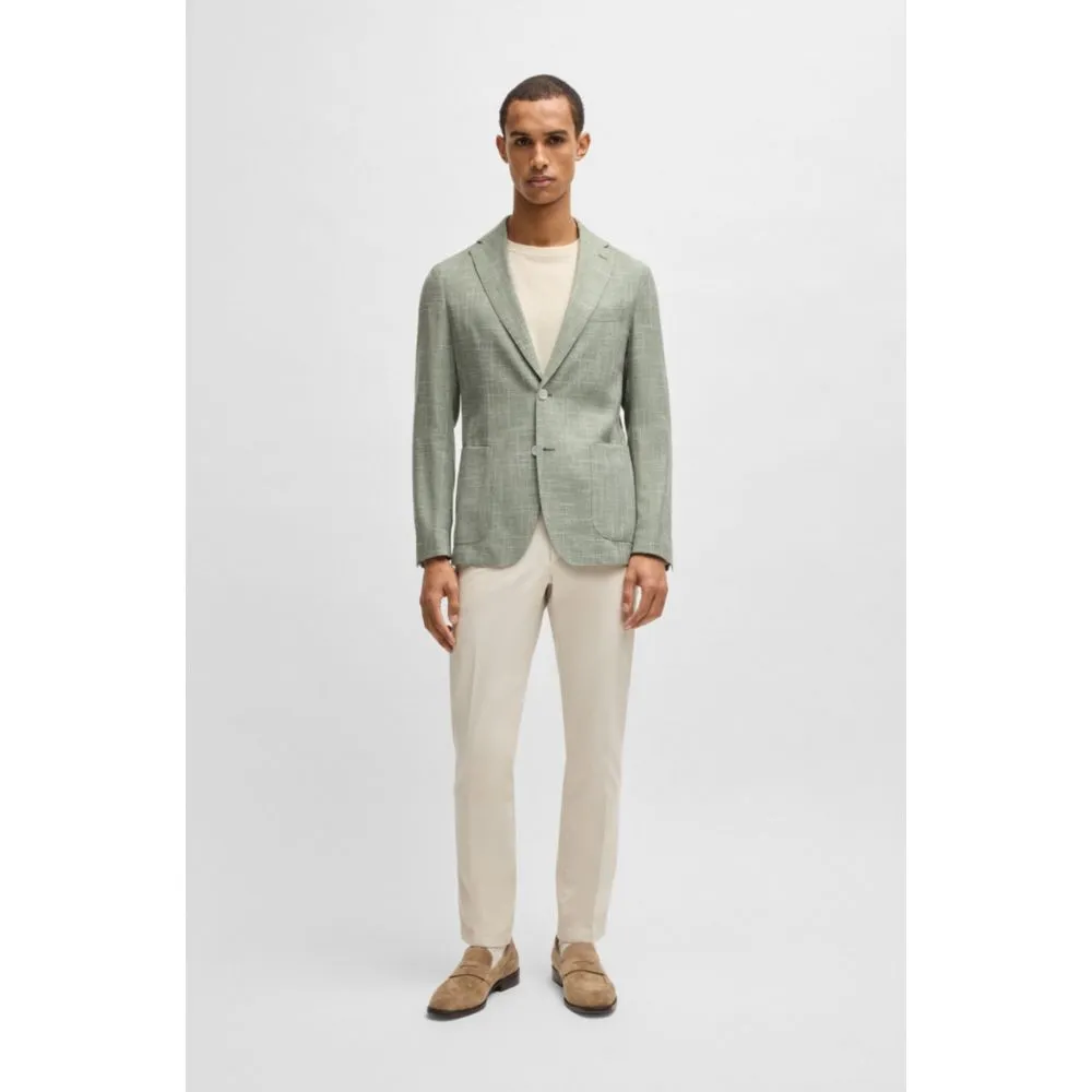 Slim-fit blazer in micro-patterned fabric