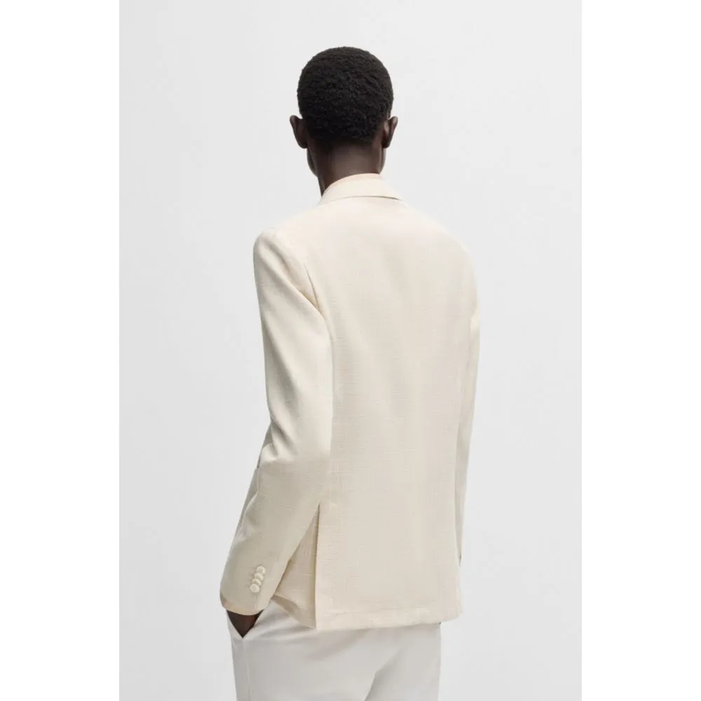 Slim-fit blazer in micro-patterned fabric