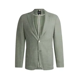 Slim-fit blazer in micro-patterned fabric