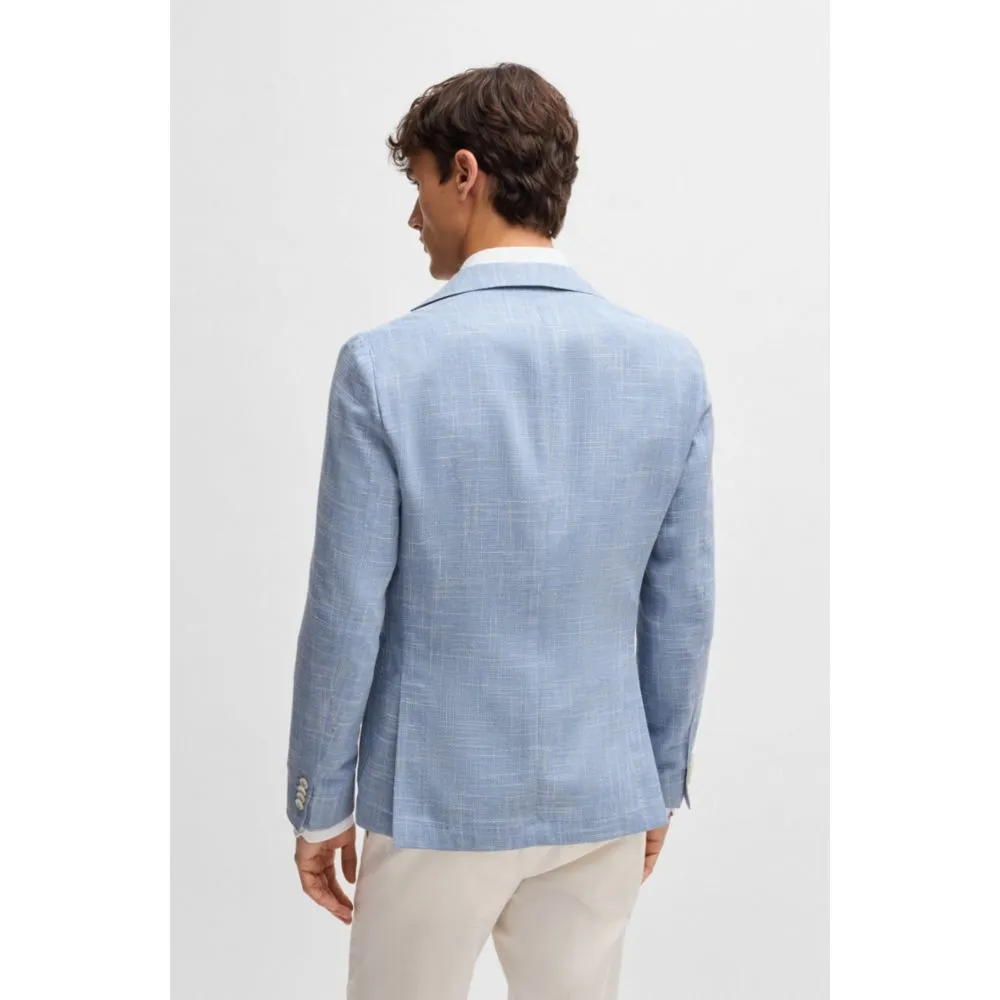 Slim-fit blazer in micro-patterned fabric