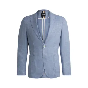 Slim-fit blazer in micro-patterned fabric