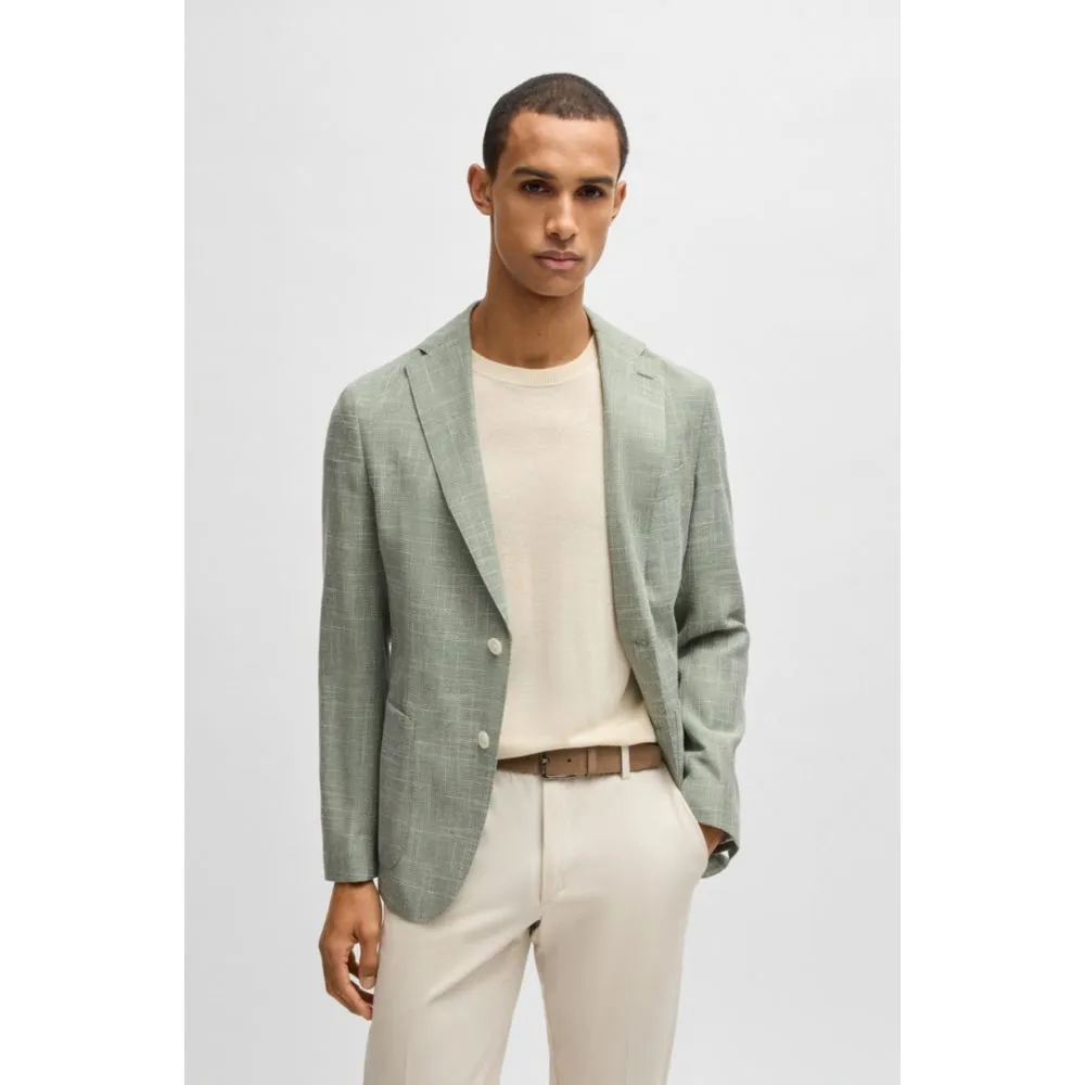 Slim-fit blazer in micro-patterned fabric