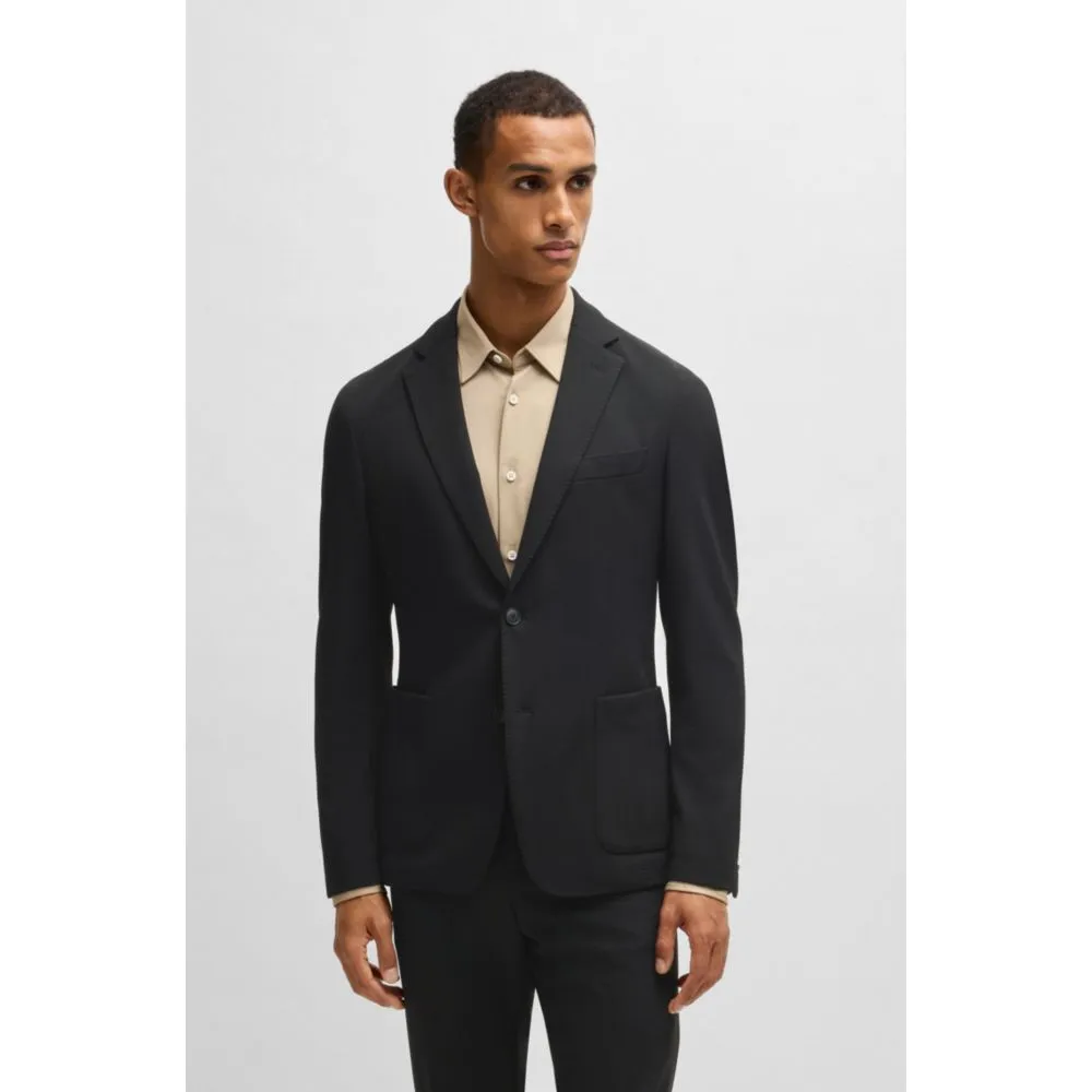 Slim-fit jacket in washable stretch fabric