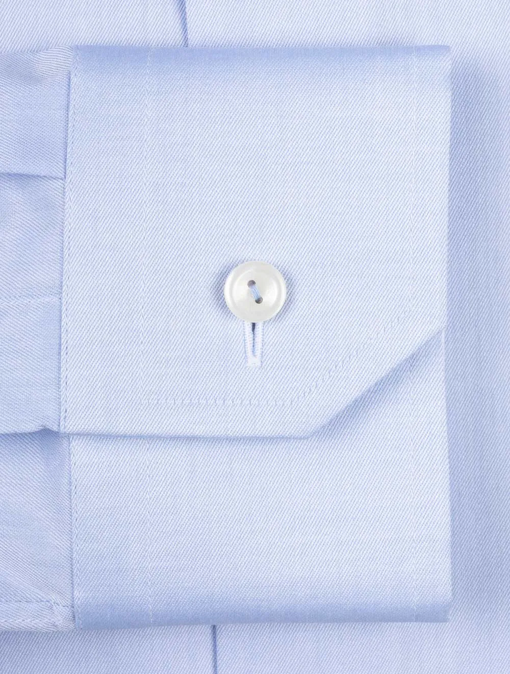 Slim Fit Plain Formal Shirt with Floral Detail Blue