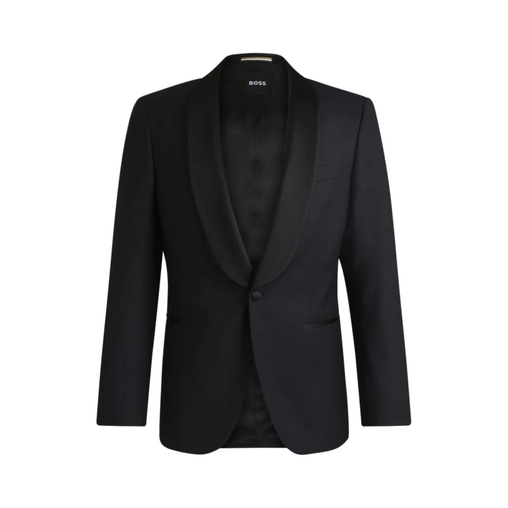 Slim-fit tuxedo jacket in wool