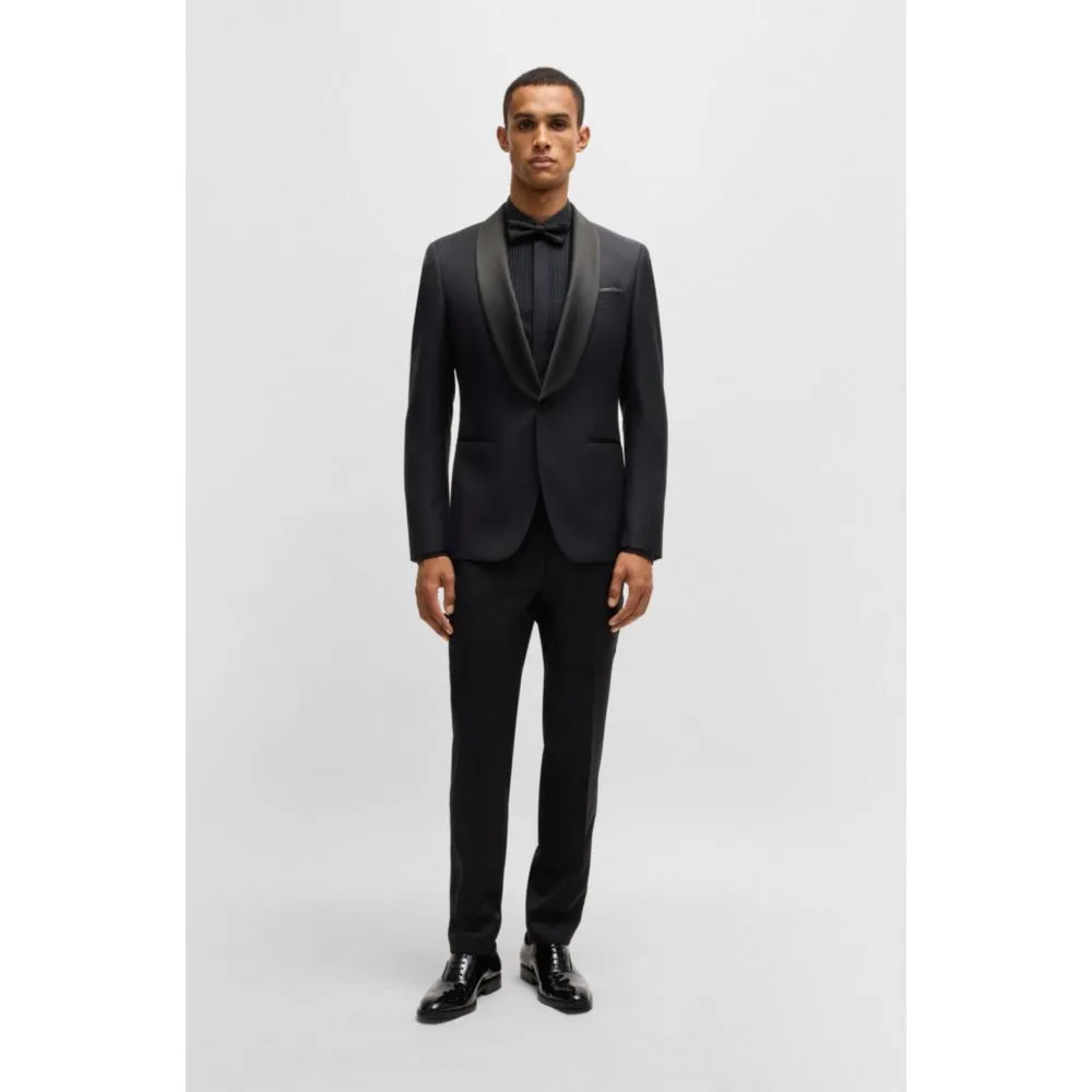 Slim-fit tuxedo jacket in wool