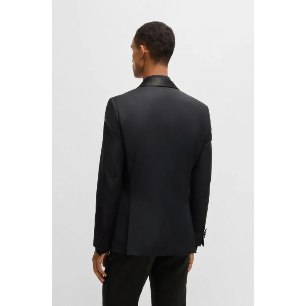 Slim-fit tuxedo jacket in wool
