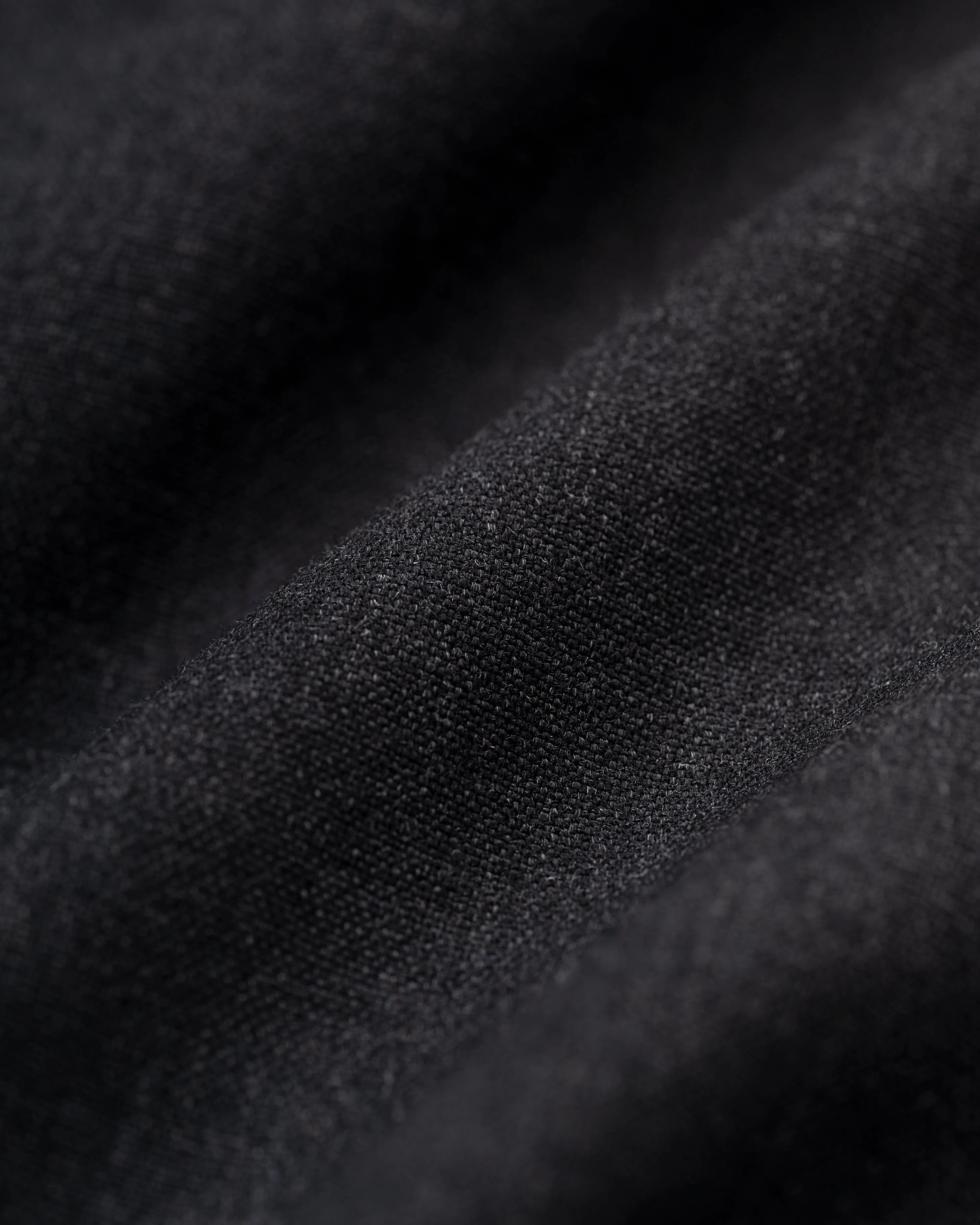 SOLID CHARCOAL WOOL TROUSERS