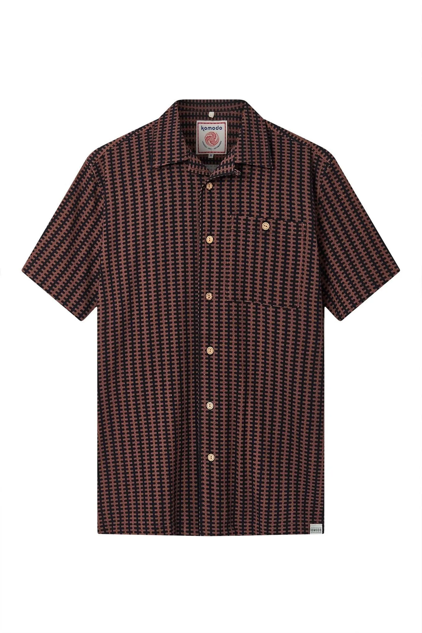 Spindrift Men's Organic Cotton Shirt | Brown Stripe