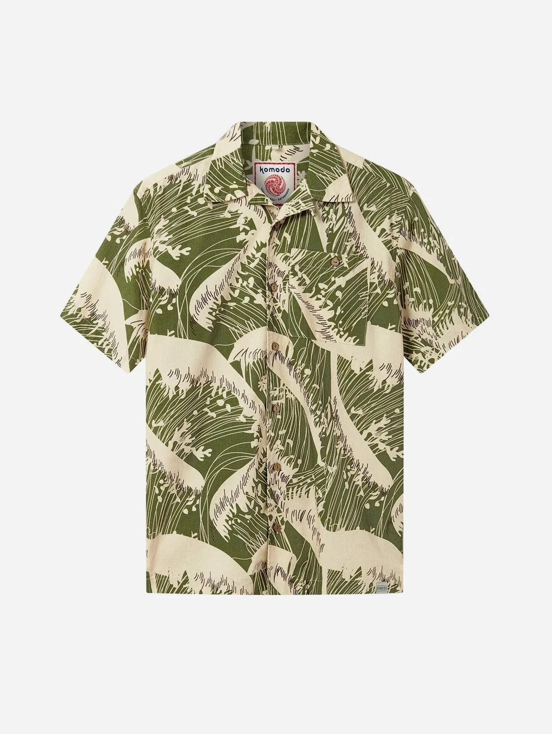 Spindrift Men's Organic Cotton Shirt | Green Wave