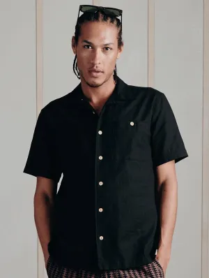 Spindrift Men's Organic Linen Cotton Shirt | Black