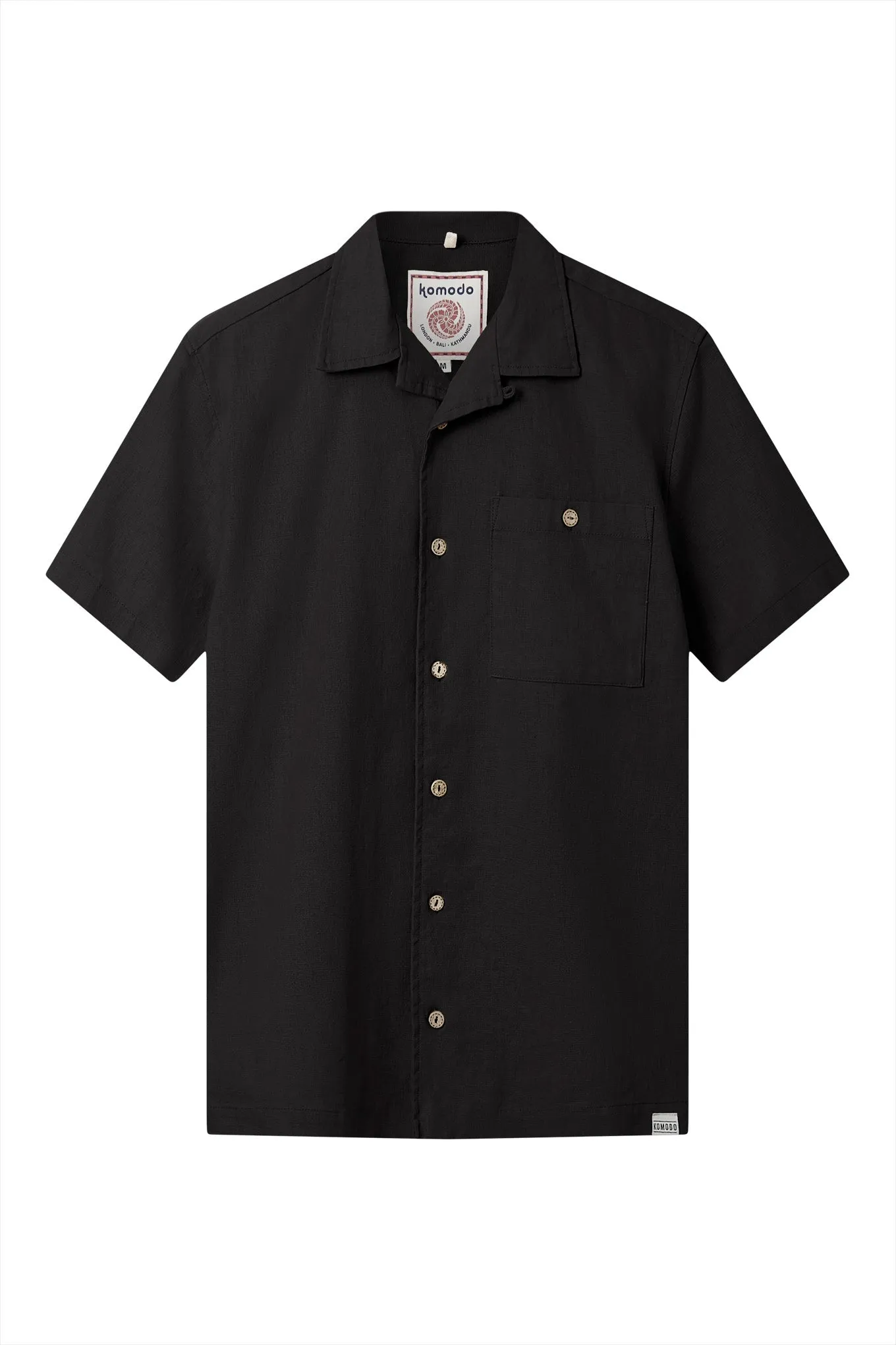 Spindrift Men's Organic Linen Cotton Shirt | Black