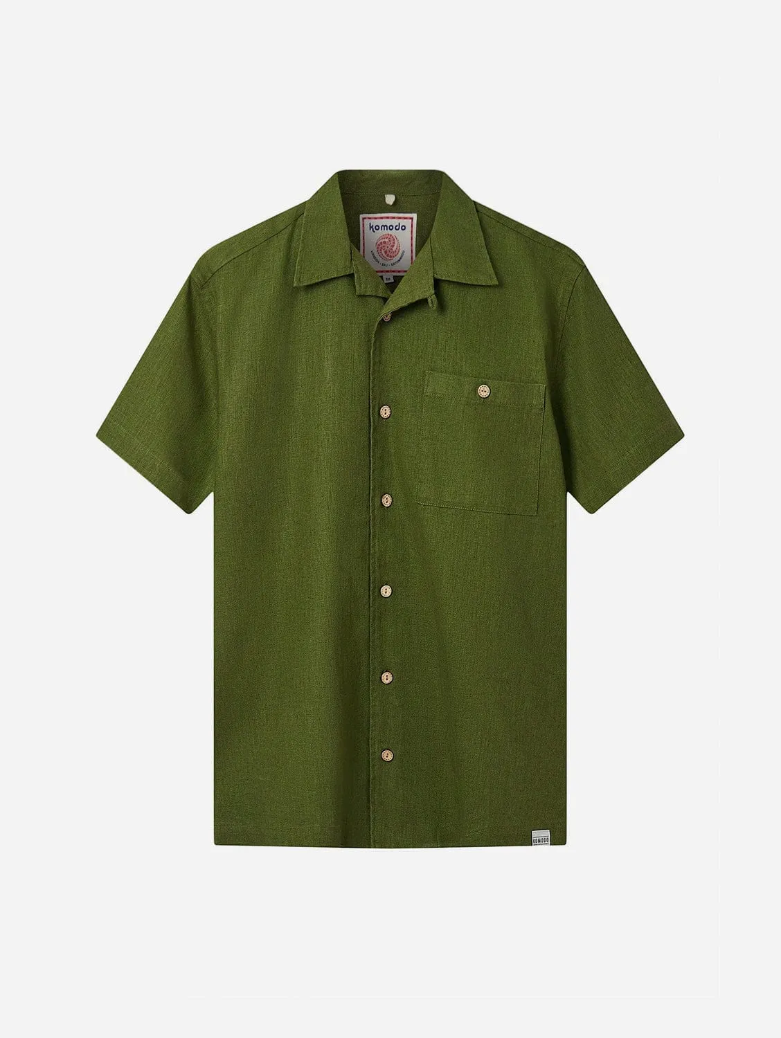 Spindrift Men's Organic Linen Cotton Shirt | Khaki