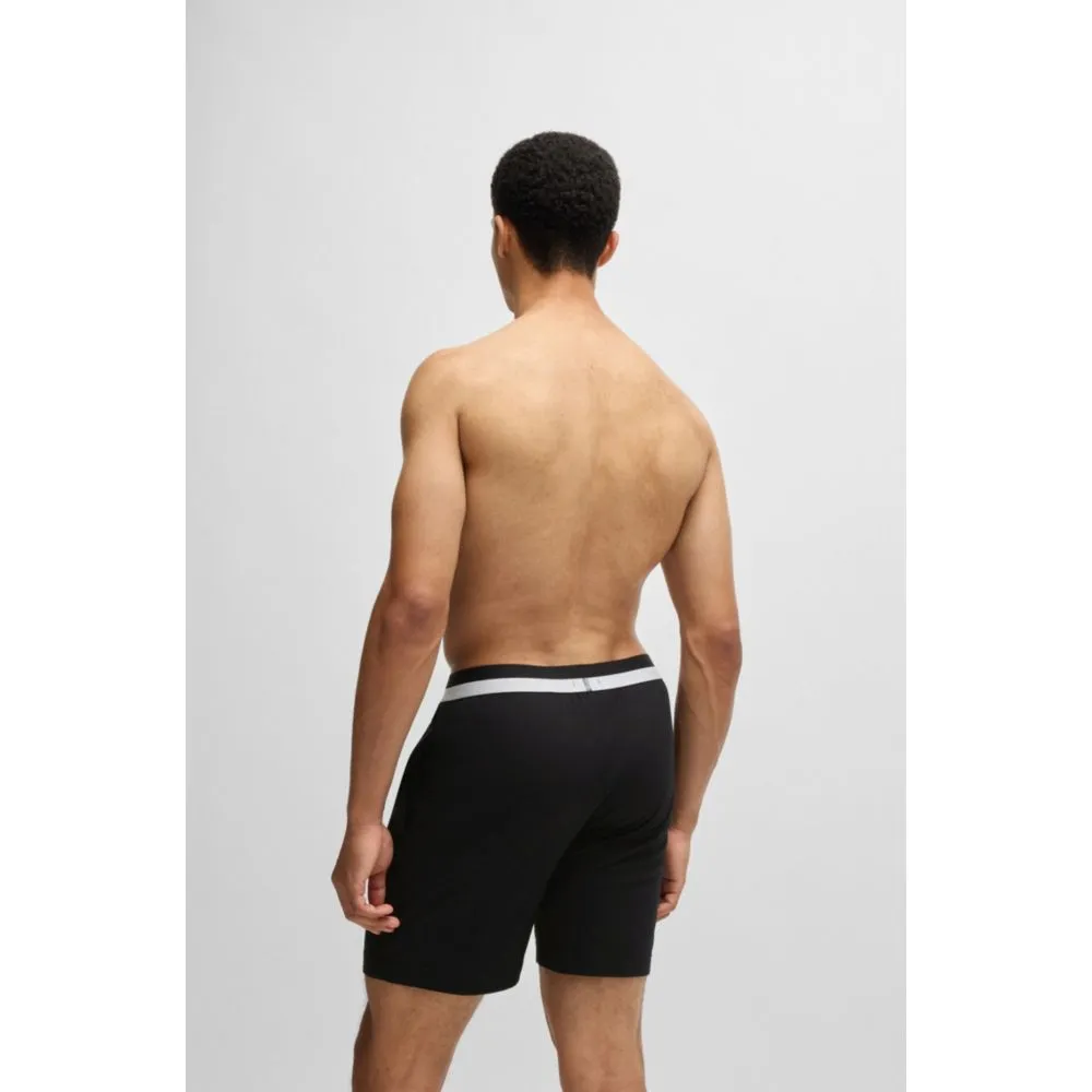 Stretch-cotton pajama bottoms with color-blocked waistband