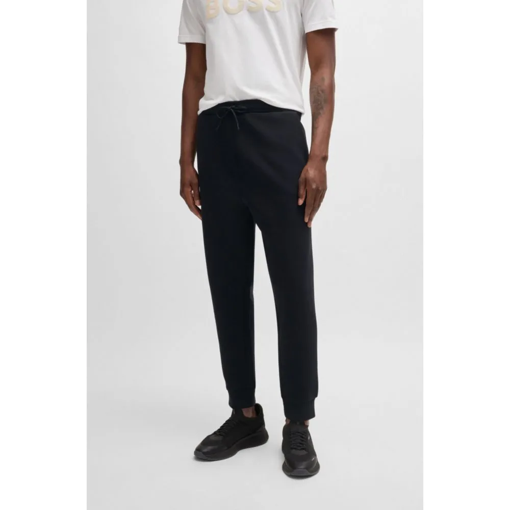 Stretch-cotton tracksuit bottoms with logo print