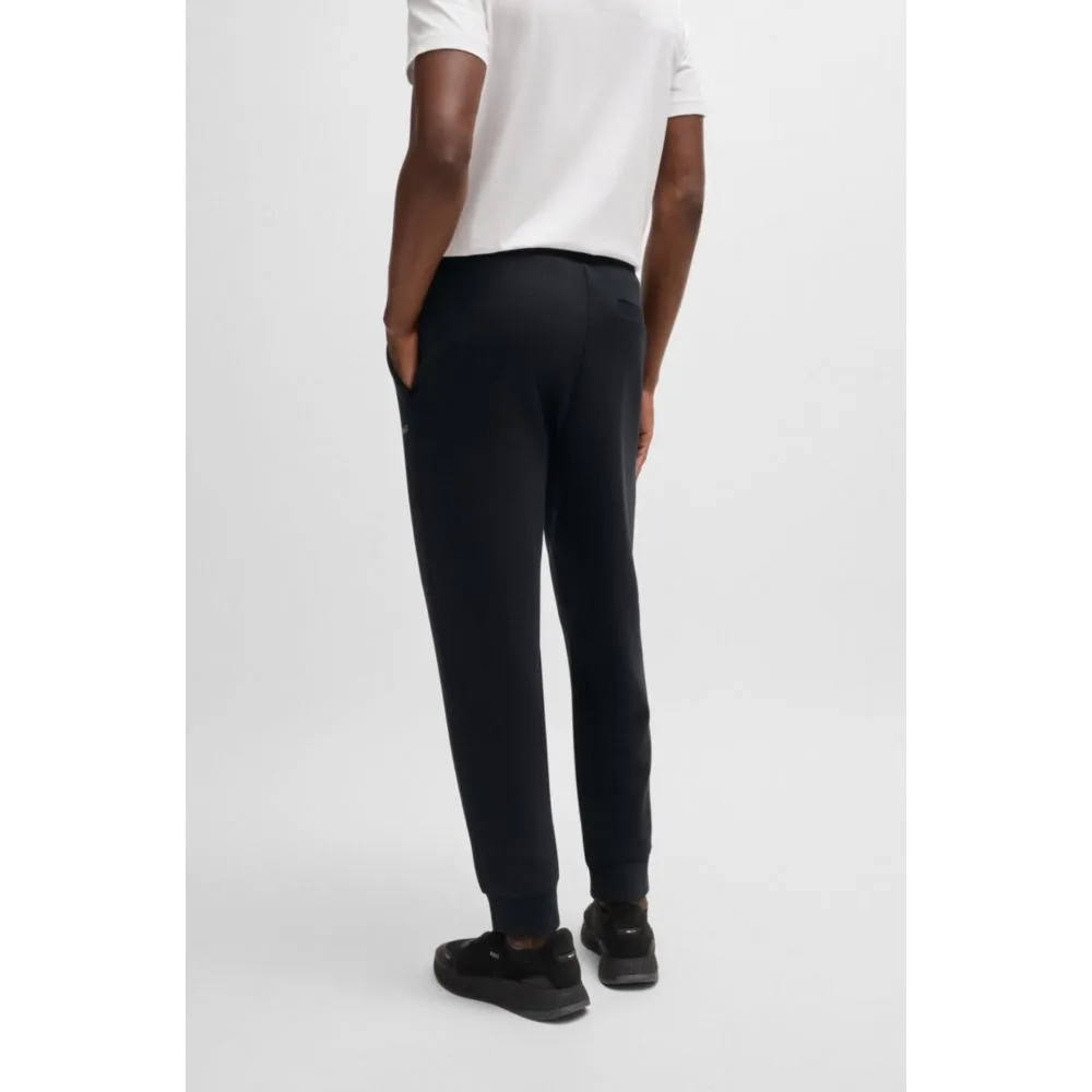 Stretch-cotton tracksuit bottoms with logo print