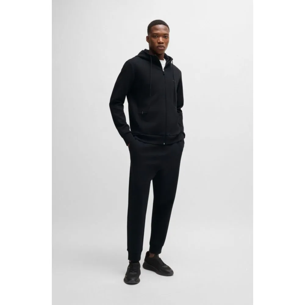 Stretch-cotton tracksuit bottoms with logo print