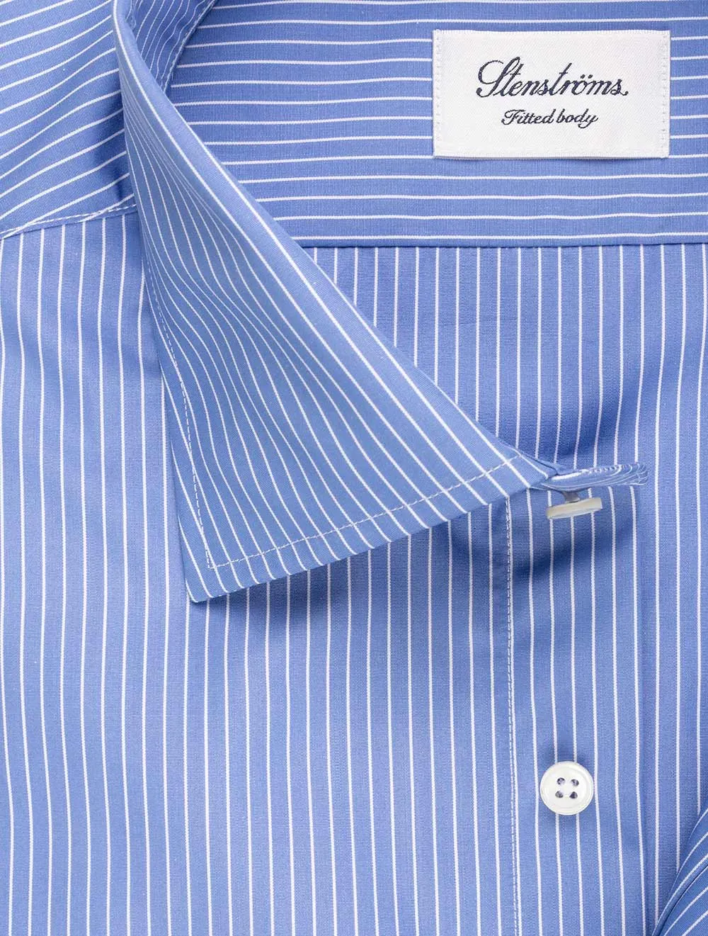 Stripe Fitted Shirt Blue