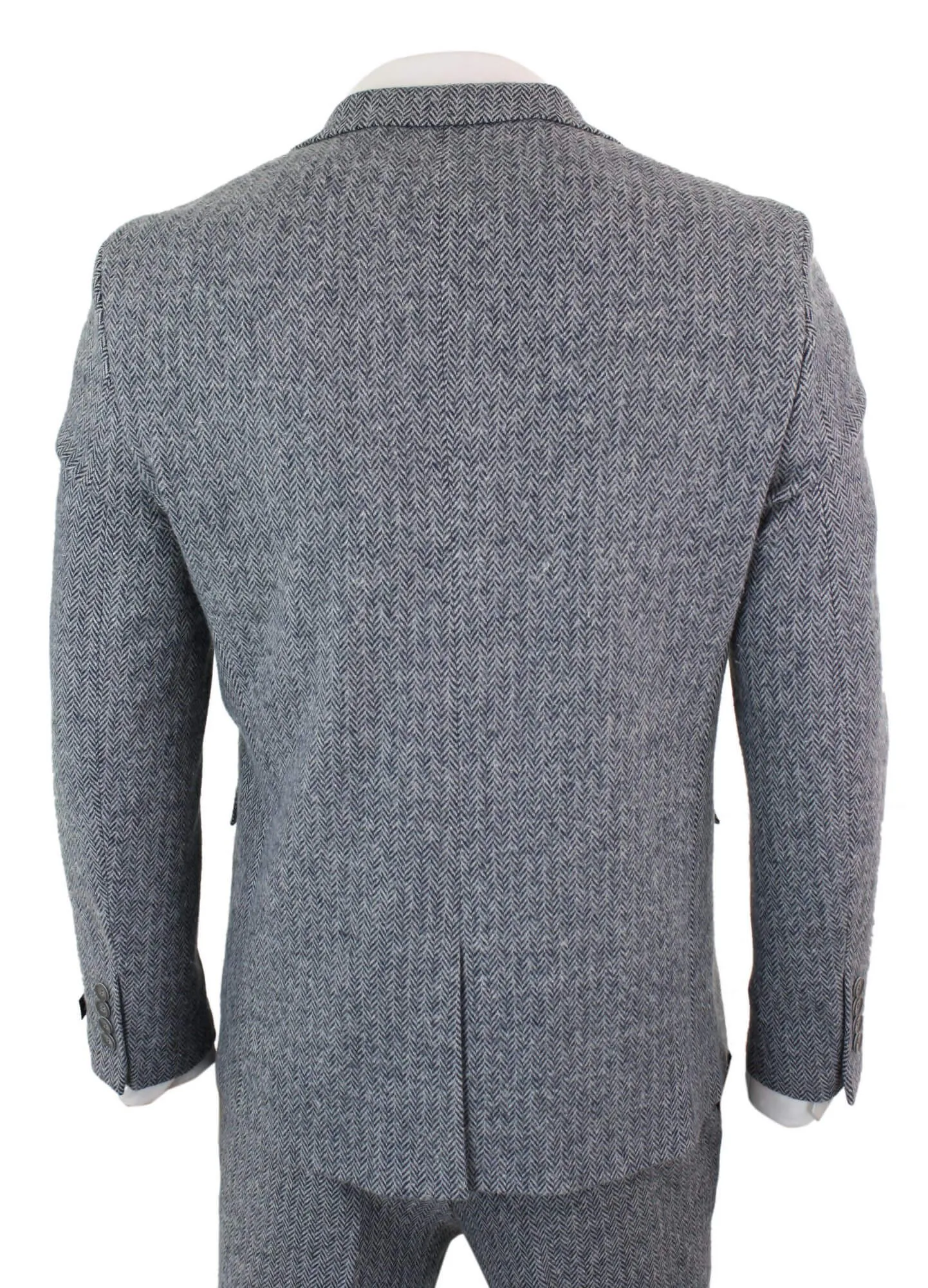 stz11 3 Piece Tweed Suit Herringbone