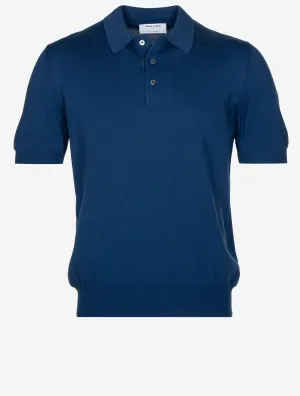 Tennis Cotton Polo Navy