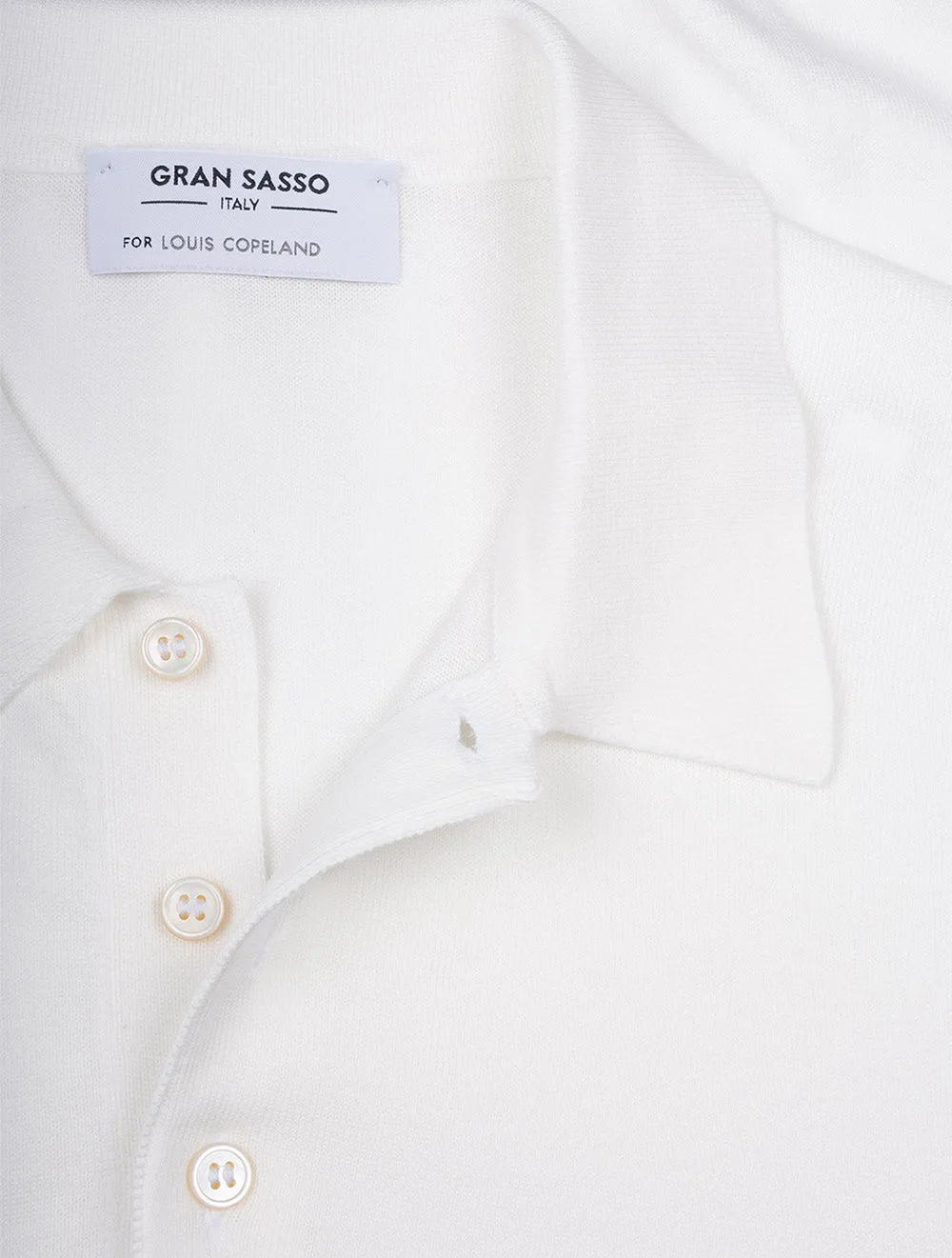 Tennis Cotton Polo Pure White