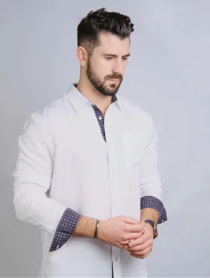 The David 100% Tencel Slim Fit Shirt | White