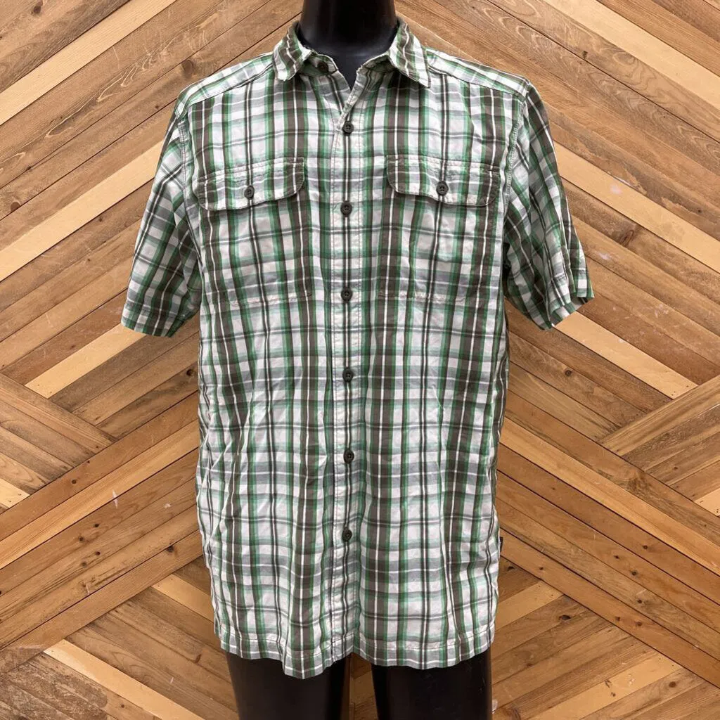 The North Face The North Face - Men's S/s Button-Up Hiking Shirt - MSRP $100: Green/Brown/White-men-LG