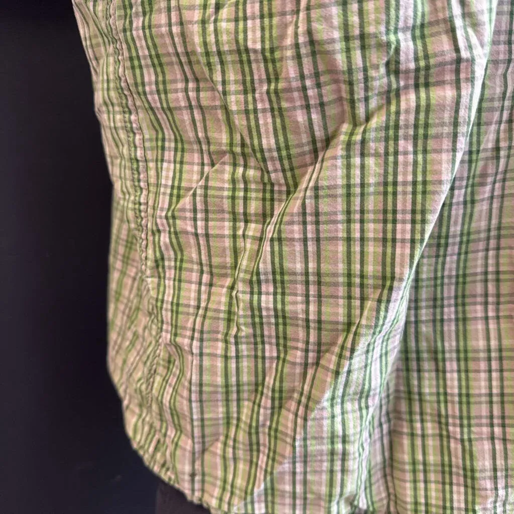 The North Face The North Face - Men's S/S Button-Up Shirt - MSRP $100: Green/Beige-men-XL