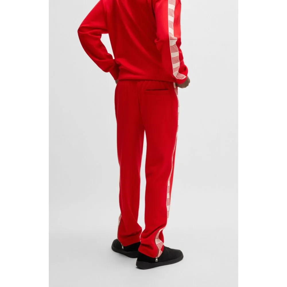Tracksuit bottoms with checked tape