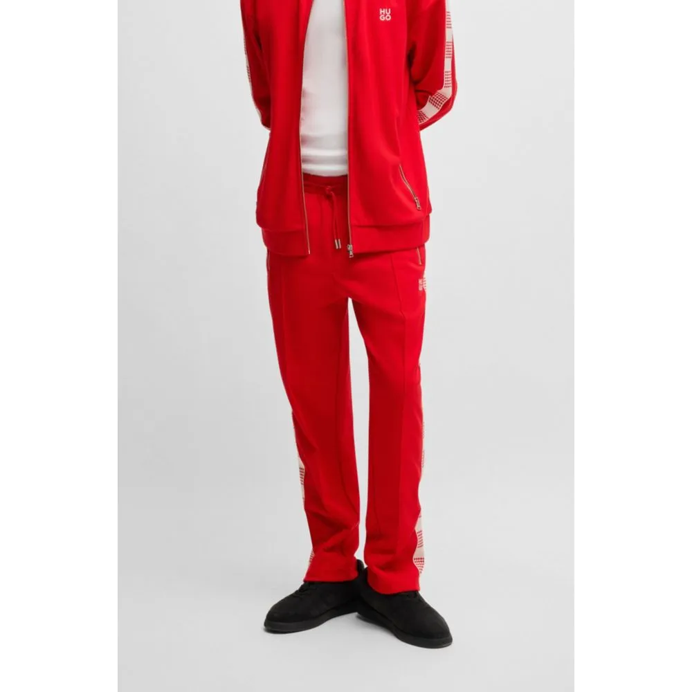 Tracksuit bottoms with checked tape