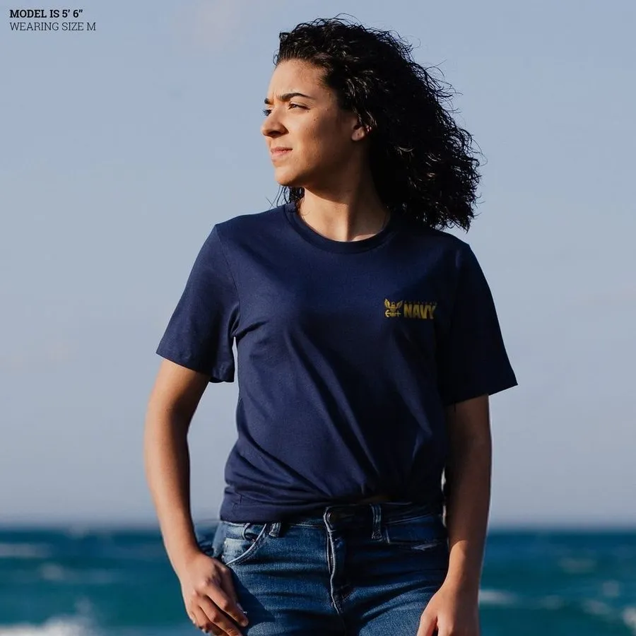 USN - Women's Semper Fortis Boyfriend Fit T-Shirt - Navy