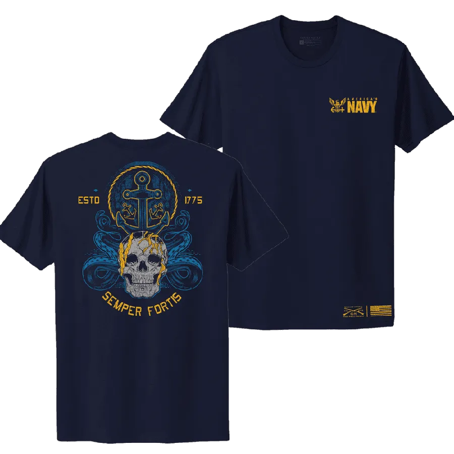 USN - Women's Semper Fortis Boyfriend Fit T-Shirt - Navy