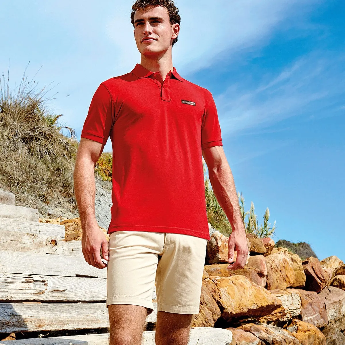 Vegan Men's Cotton Classic Polo Shirt | Multiple Colours