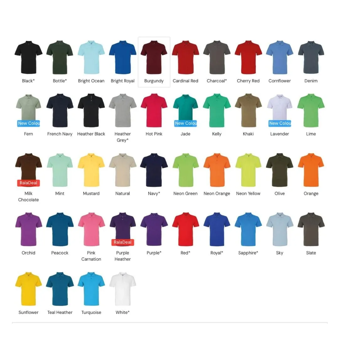 Vegan Men's Cotton Classic Polo Shirt | Multiple Colours