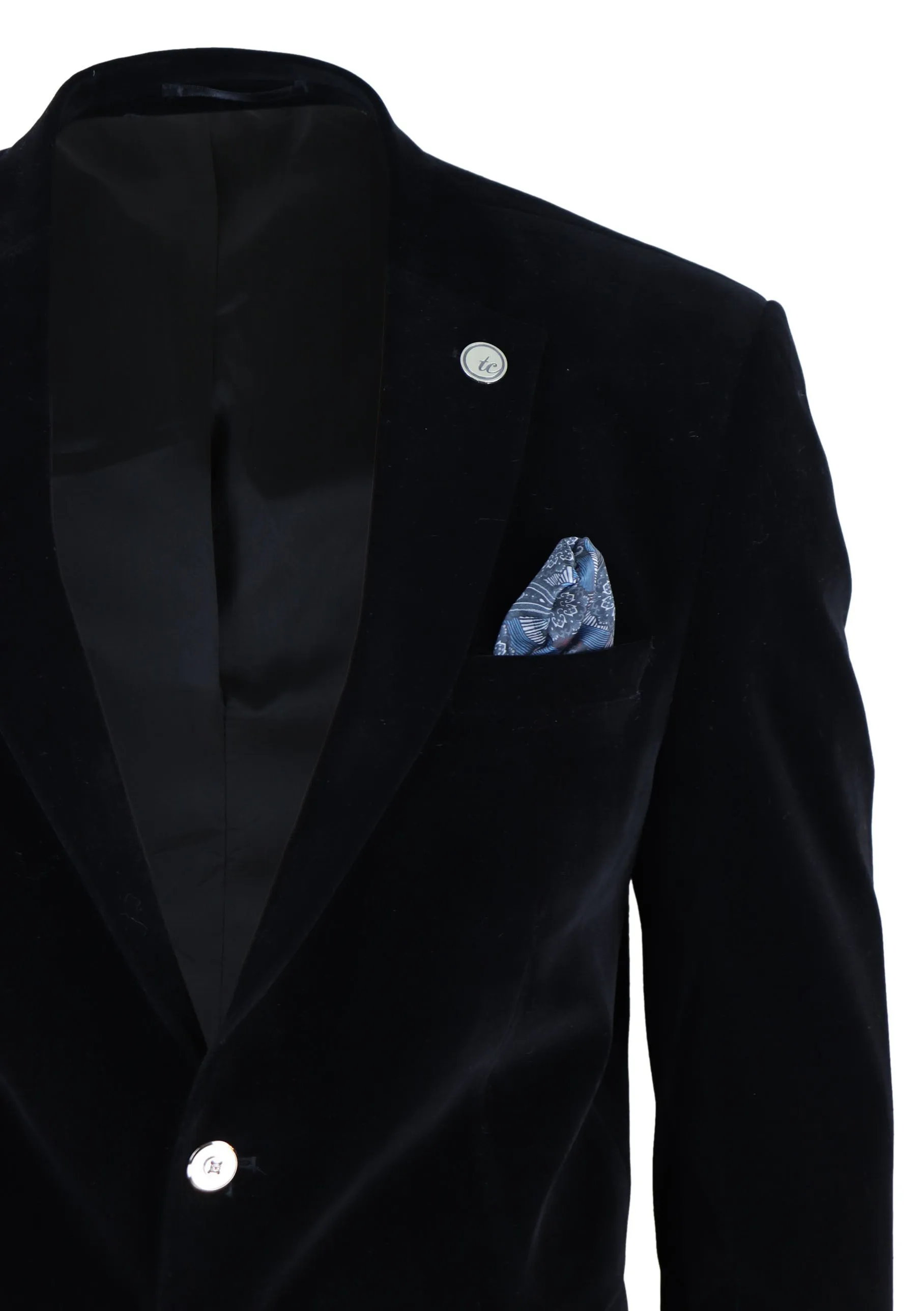 Velvet Blazer Jacket 2 Button Dinner Formal