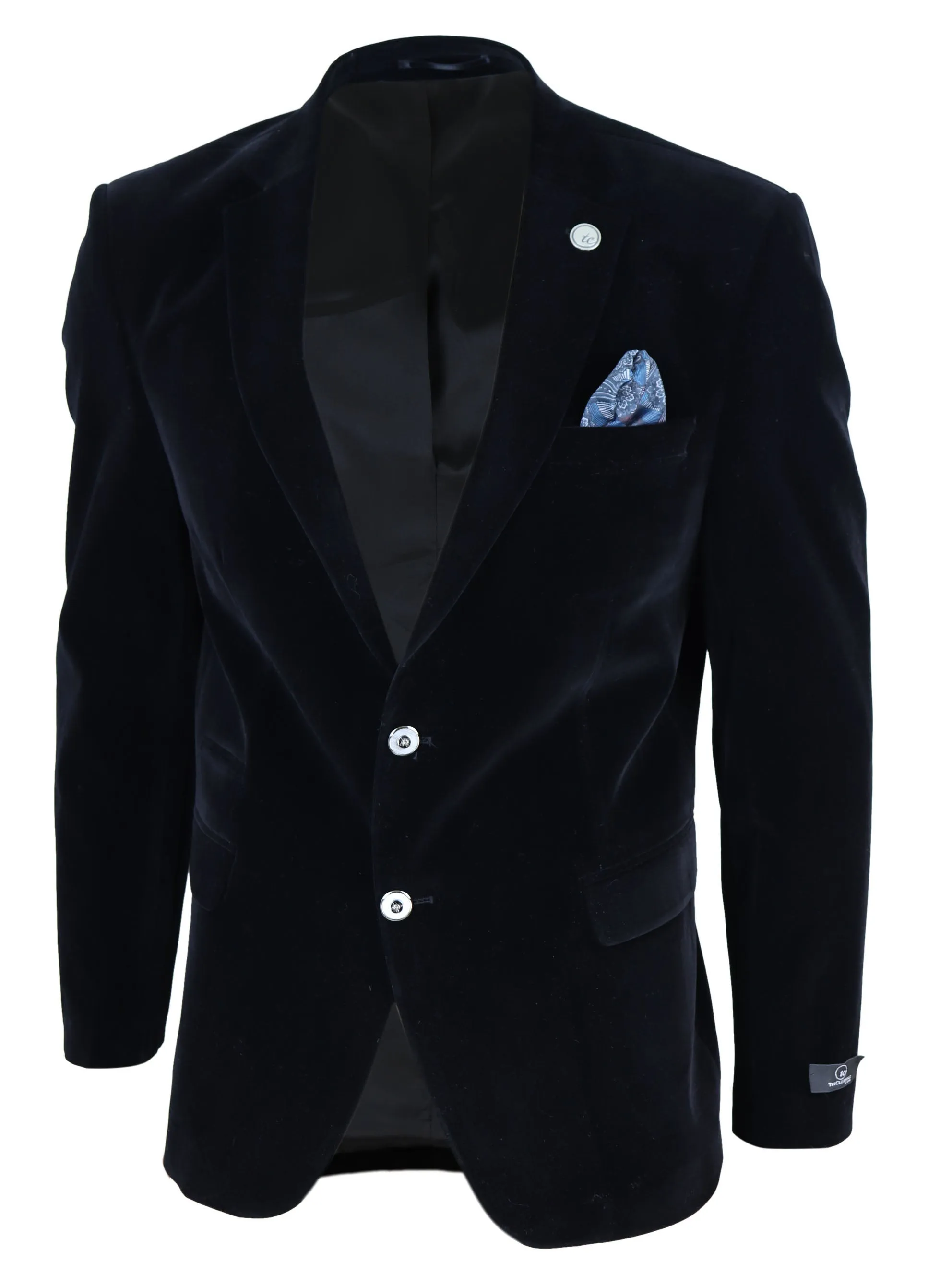 Velvet Blazer Jacket 2 Button Dinner Formal