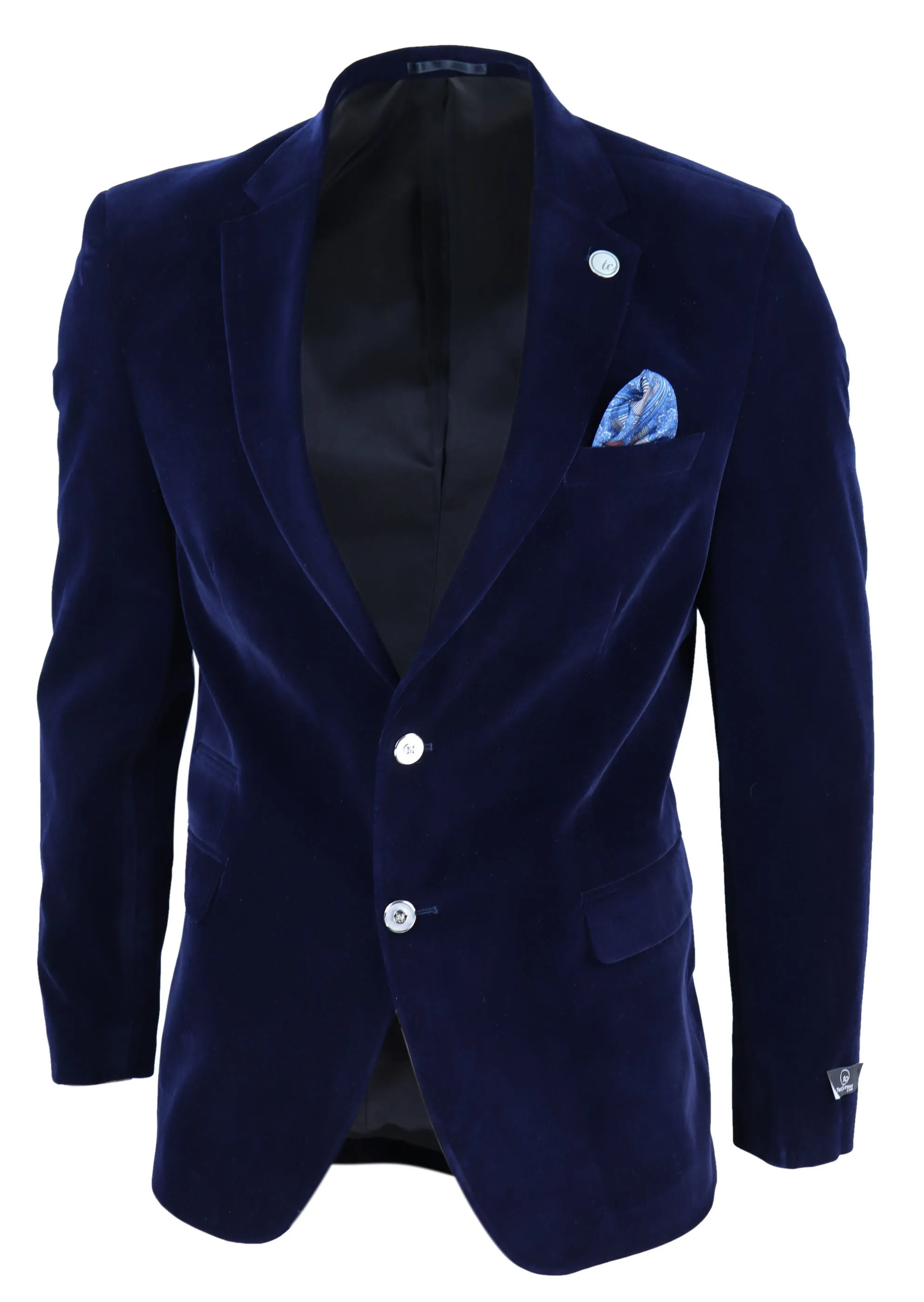 Velvet Blazer Jacket 2 Button Dinner Formal