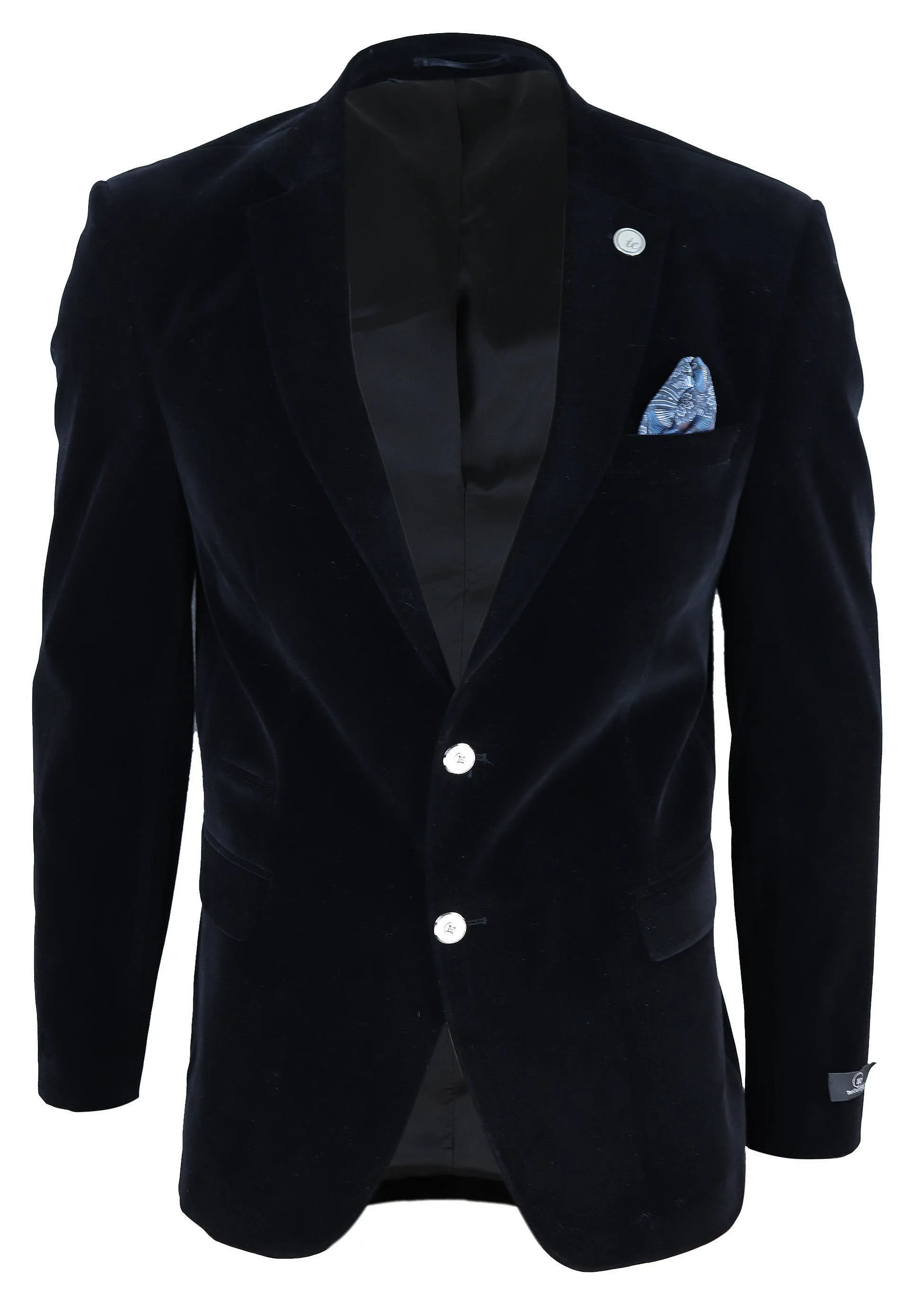 Velvet Blazer Jacket 2 Button Dinner Formal