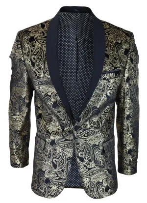 Velvet Paisley Floral Blazer