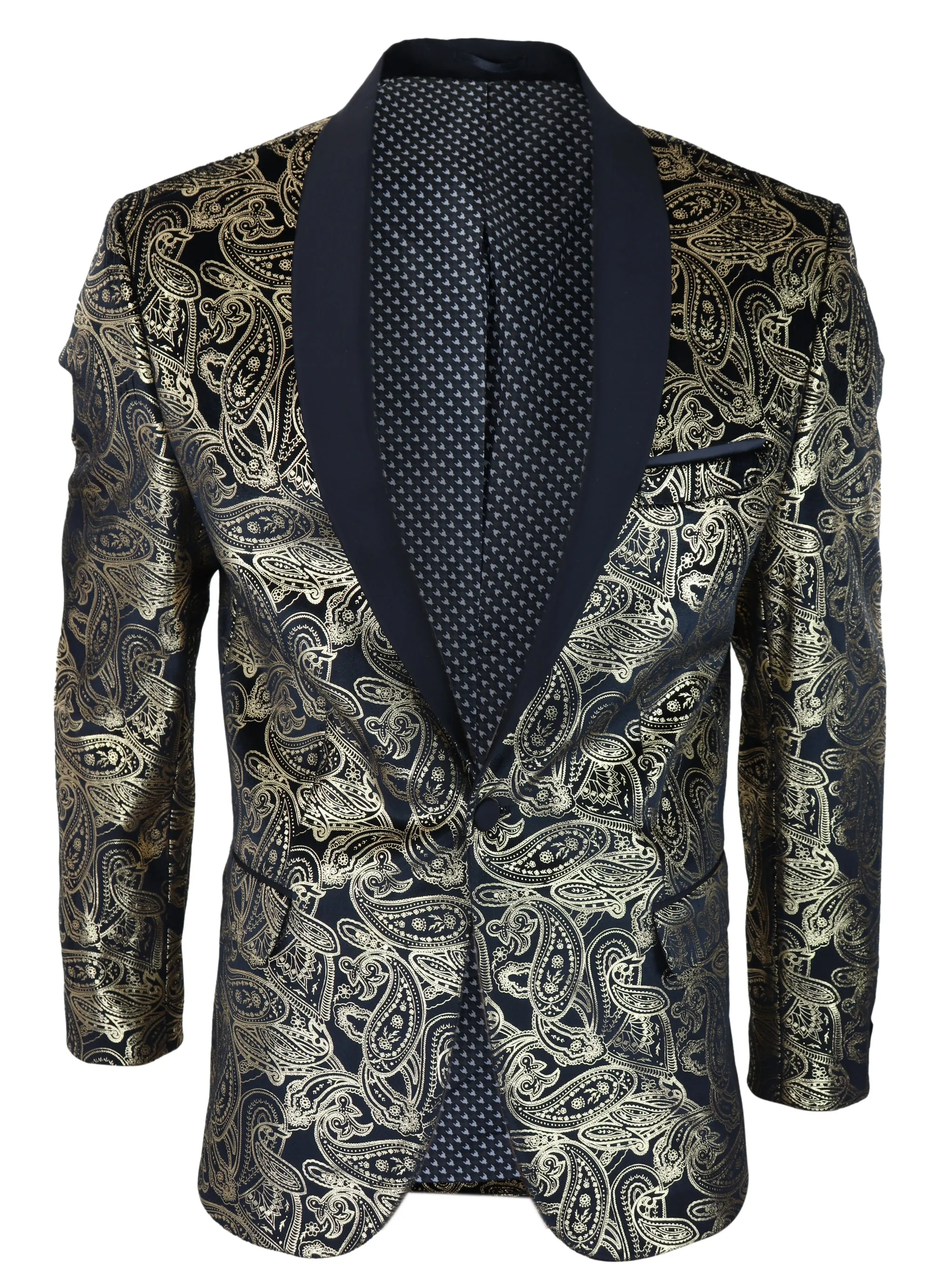 Velvet Paisley Floral Blazer