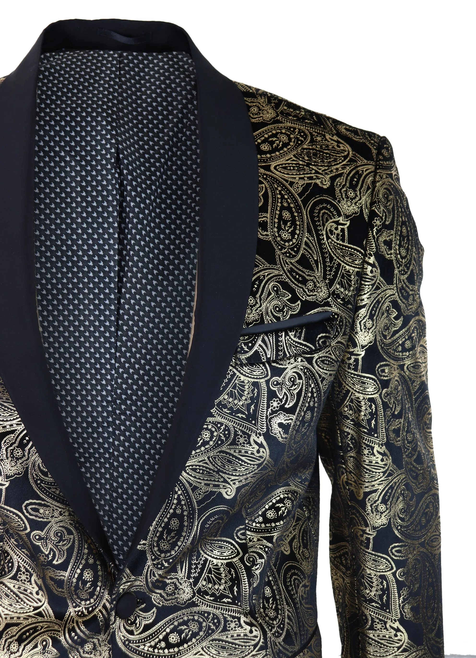 Velvet Paisley Floral Blazer